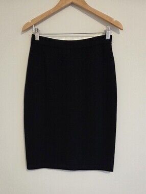 St.John Collection Black Santana Knit Pencil Skirt